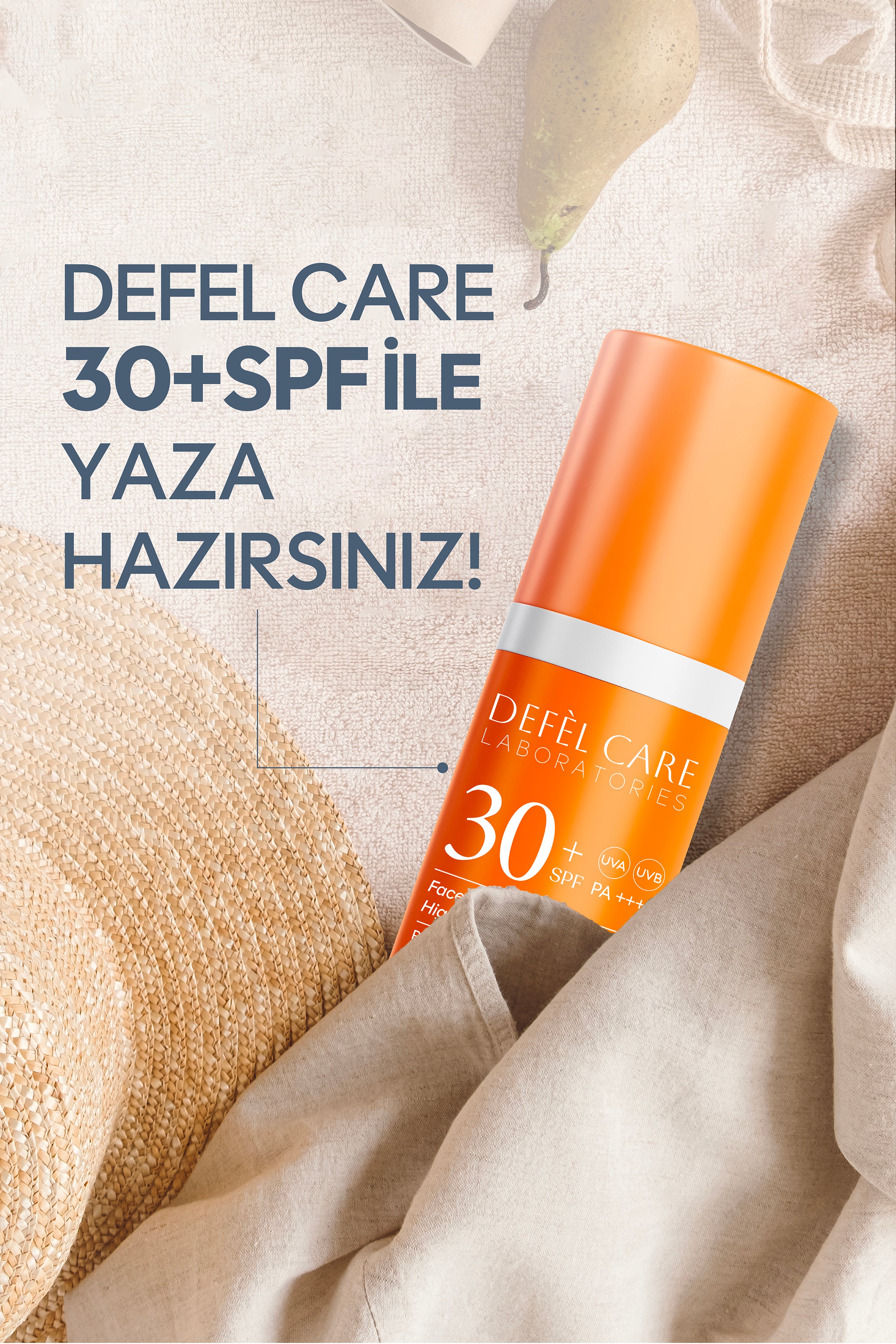 SPF30 Yüz Güneş Kremi 50ml | Kolajen & Nemlendirici Etki