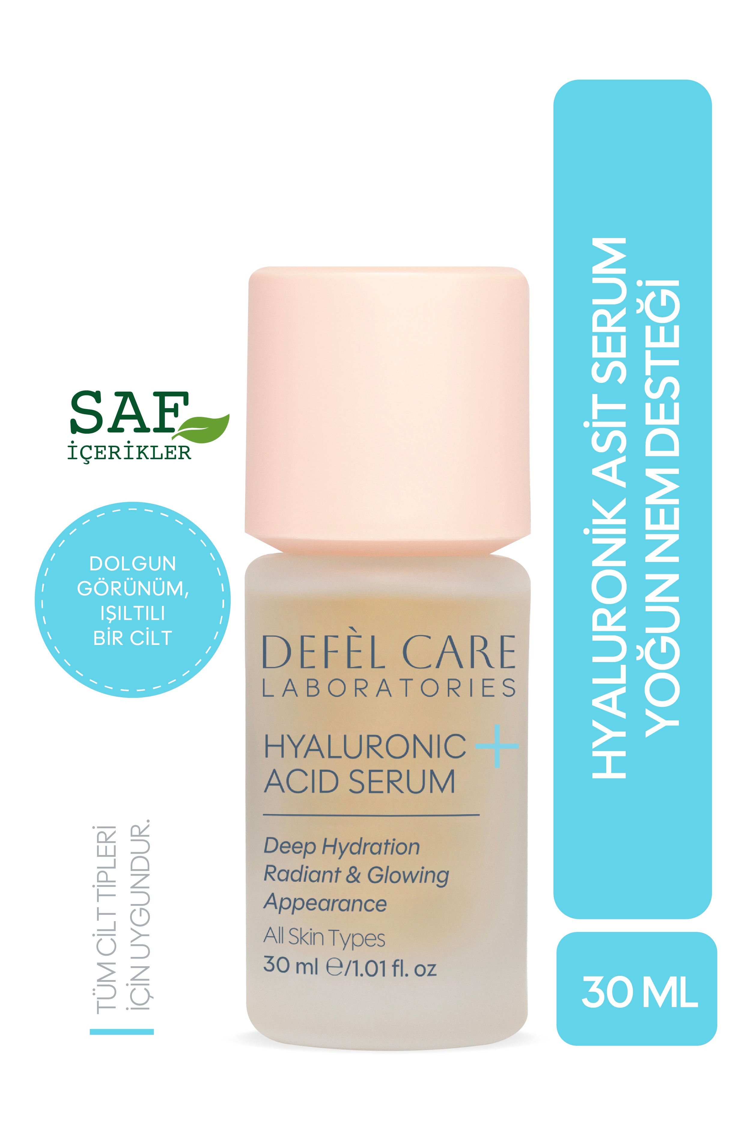 Hyaluronik Asit Serum 30 ml | Yoğun Nem Desteği & Dolgun Görünüm