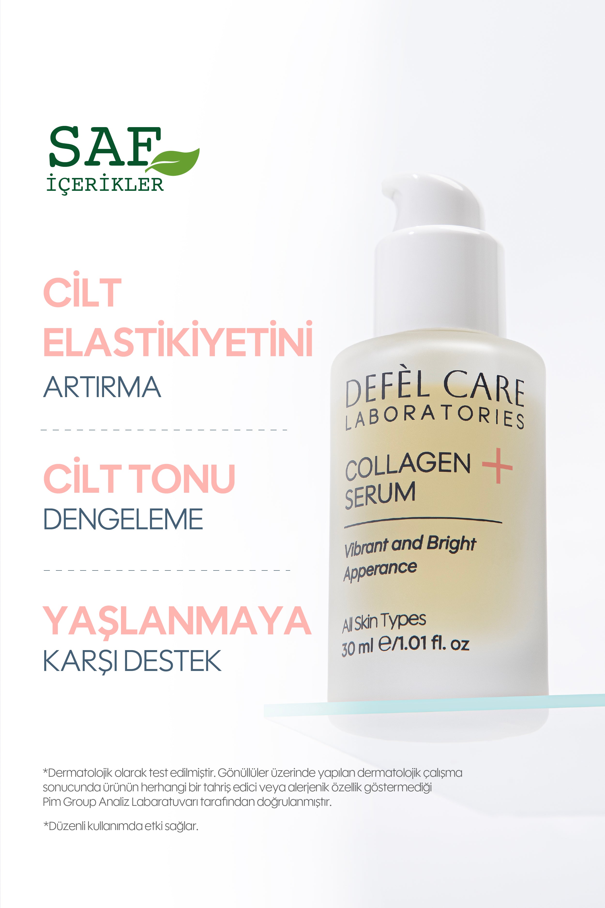 Kolajen Serum 30 ml | Kırışıklık Görünümü & Cilt Elastikiyeti