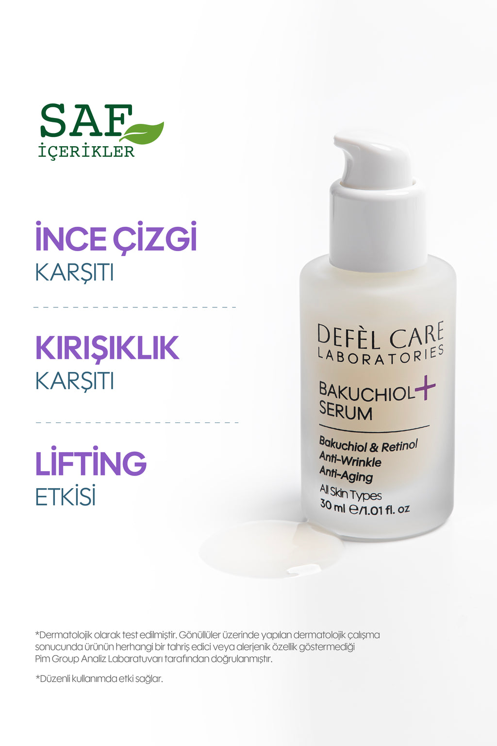 Bakuchiol Serum 30 ml | Bitkisel Retinol Etkili