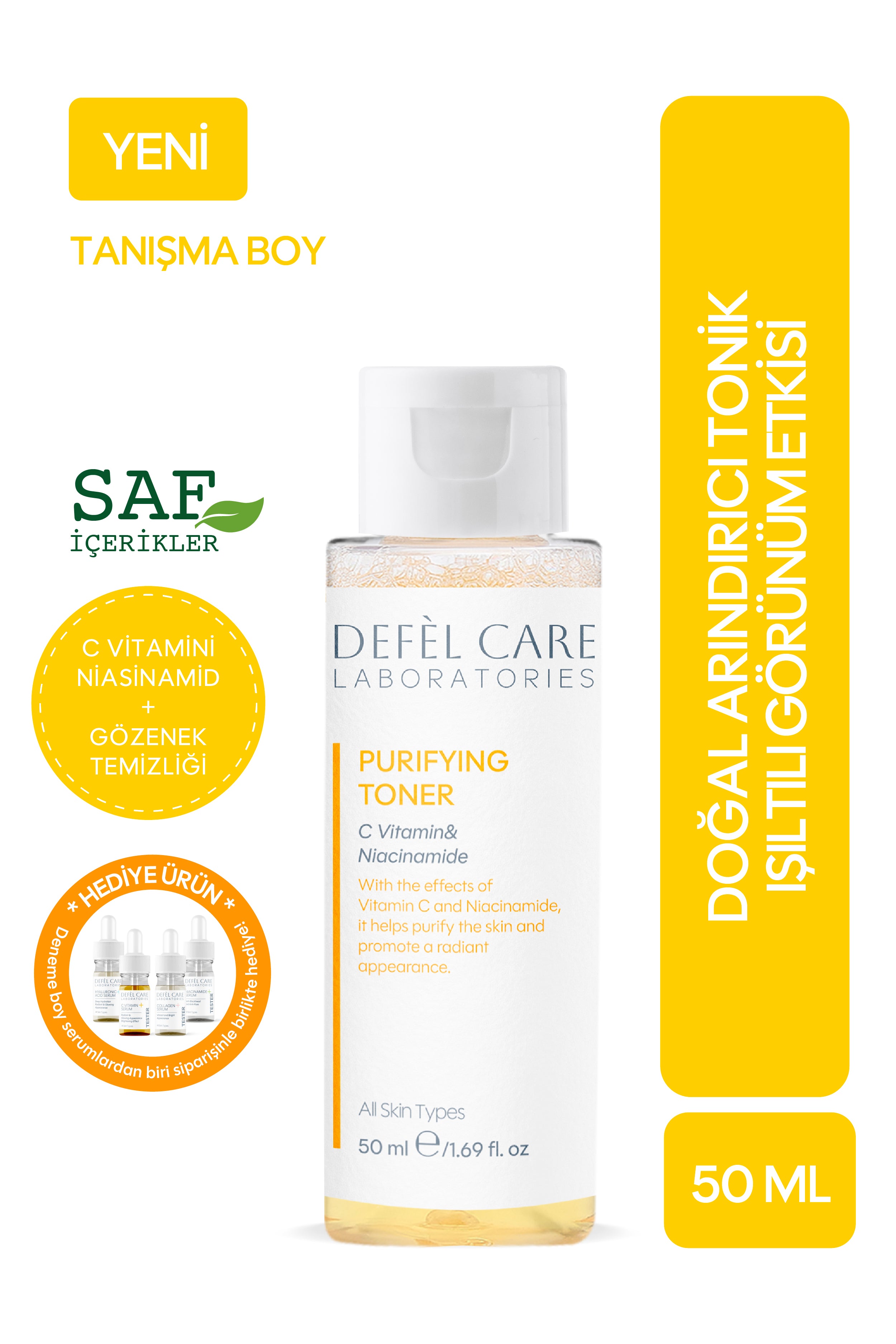 Arındırıcı Tonik 50 ml | Gözenek Temizliği & Işıltılı Görünüm