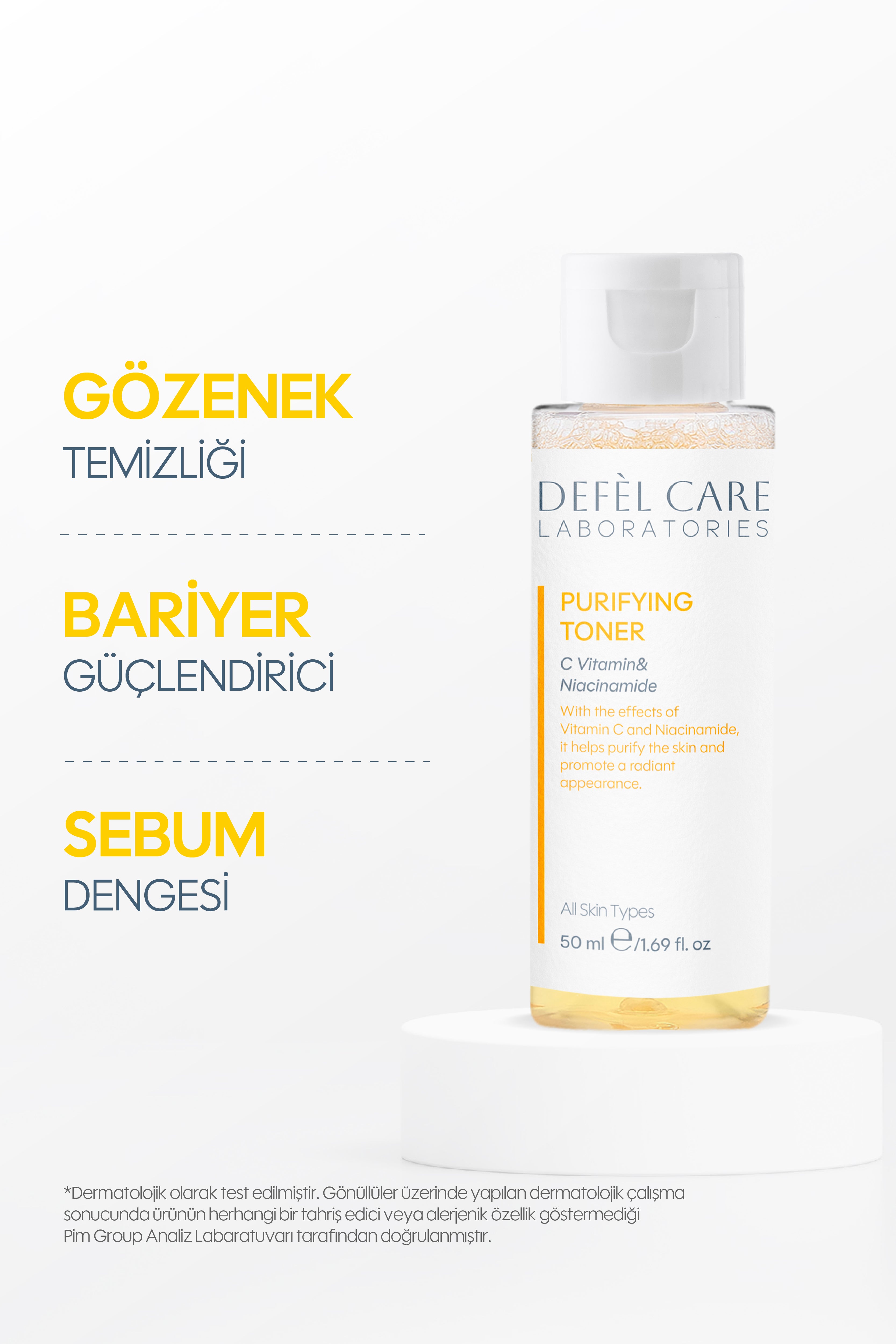 Arındırıcı Tonik 50 ml | Gözenek Temizliği & Işıltılı Görünüm