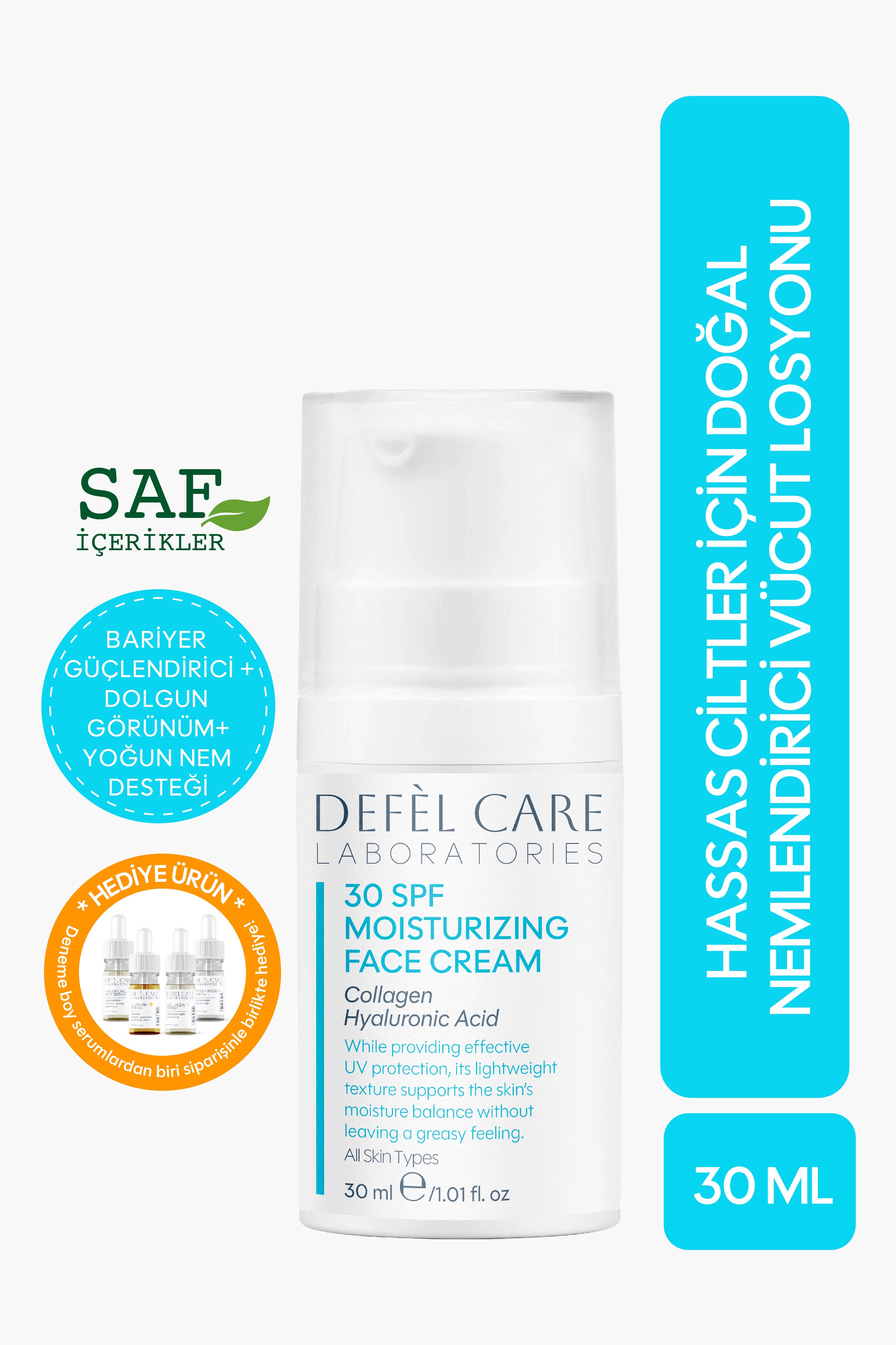 30 SPF Yüz Nemlendirici 30 ml | Yoğun nem & Bariyer Güçlendirici