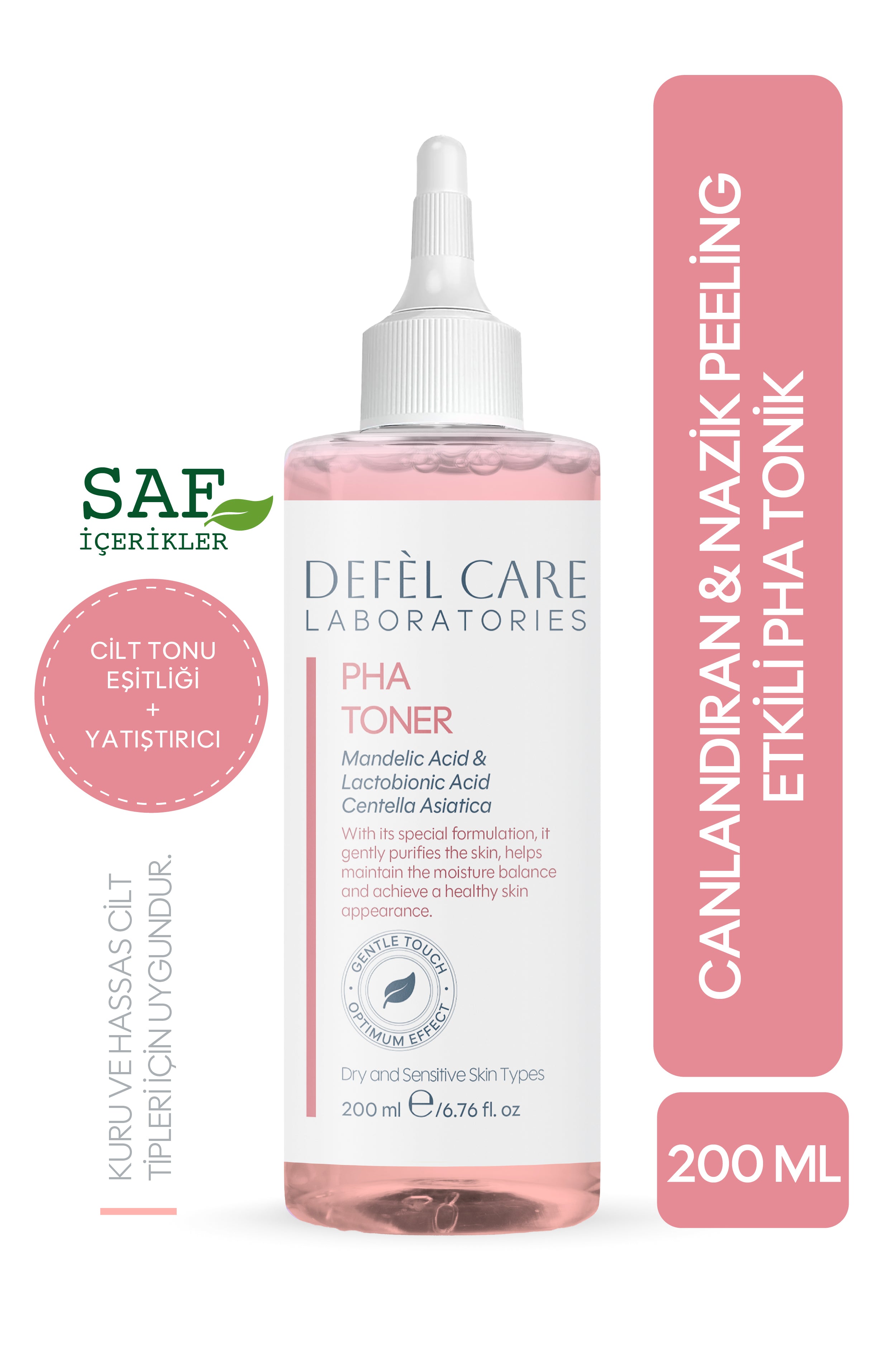 Pha Toner 200 ml – Kuru ve Hassas Ciltler Için Nazik Arındırıcı & Nem Dengeleyici Tonik