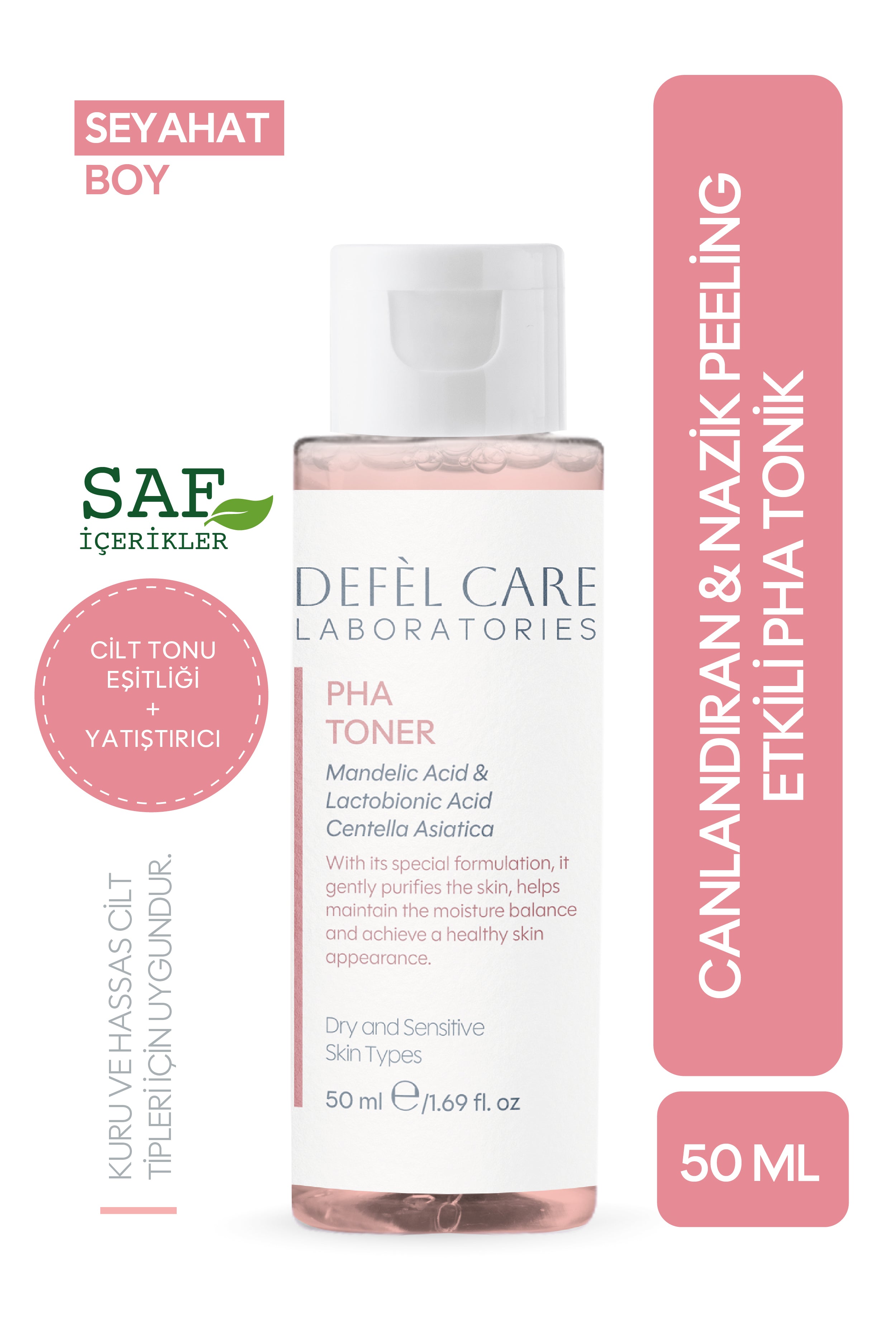Pha Toner 50 ml – Kuru ve Hassas Ciltler Için Nazik Arındırıcı & Nem Dengeleyici Tonik