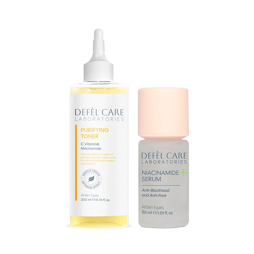Defel Care Purifying Toner & Niacinamide Serum Set