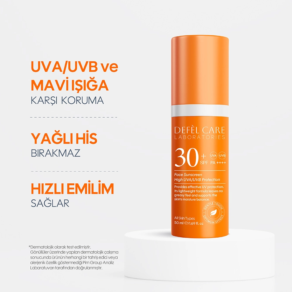 Defel Care 30 SPF Yüz Güneş Kremi